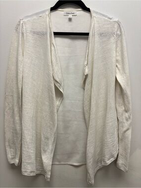 4 for $25 🤍 Calvin Klein Open Front Cardigan | Size Small | Ivory